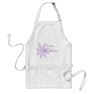 Purple Daisy Flower Bridal Standard Apron
