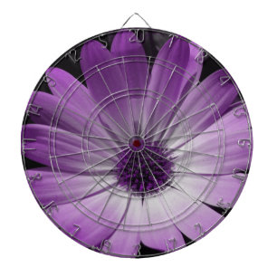 Purple Daisy Flower Dart Board
