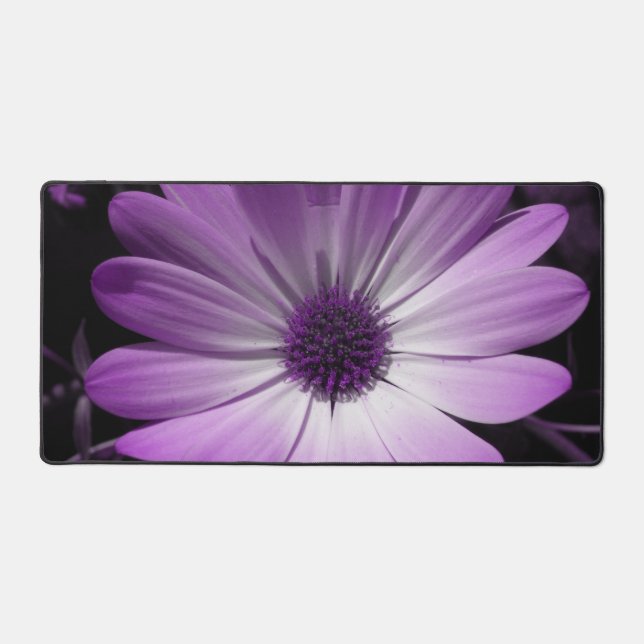 Purple Daisy Flower Desk Mat (Front)