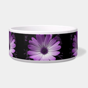 Purple Daisy Flower Dog Bowl
