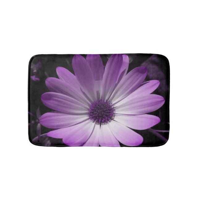 Purple Daisy Flower Flower Bath Mat (Front)