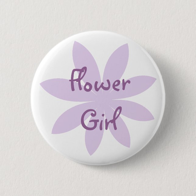 Purple Daisy Flower Girl 6 Cm Round Badge (Front)
