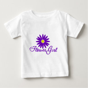 Purple Daisy Flower Girl Baby T-Shirt