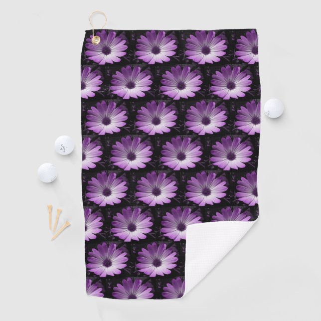 Purple Daisy Flower Golf Towel (InSitu)