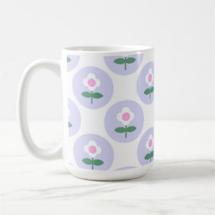 Purple Daisy Flower Mum Girl Cute Retro Coffee Mug