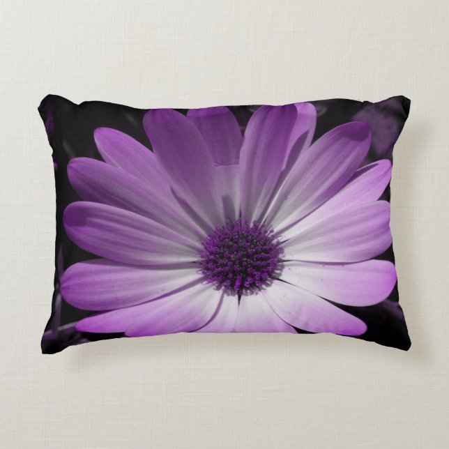 Purple Daisy Flower Pillow (Front)
