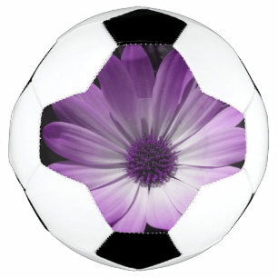 Purple Daisy Flower Soccer Ball