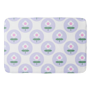 Purple Daisy Flower Teen Kids Bedroom Cute Bath Mat