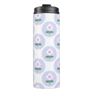 Purple Daisy Flower Teen Kids Cute School Thermal Tumbler