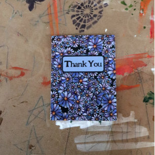 Purple Daisy Flowers Postcard