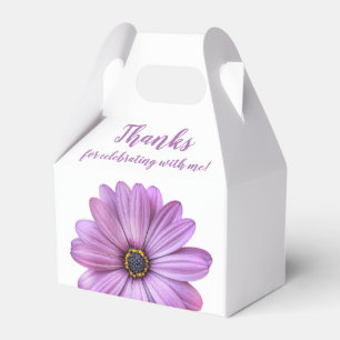 Purple Daisy Gable Party Favour Boxes