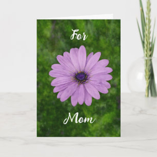 Purple Daisy Garden Art Mother's Day Mum Card