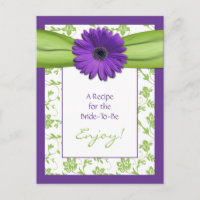 Purple Daisy Green Floral Bridal Shower Recipe