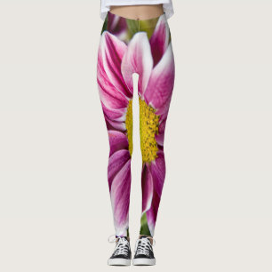 Purple daisy leggings