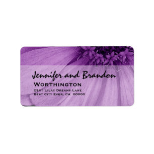 Purple Daisy Petals Label