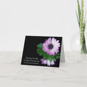purple daisy sympathy thank you