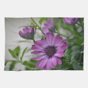 Purple Daisy Tea Towel