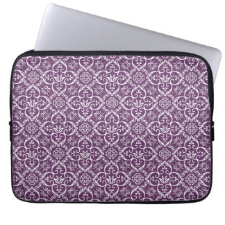 Purple Damaks Pattern Laptop Sleeve