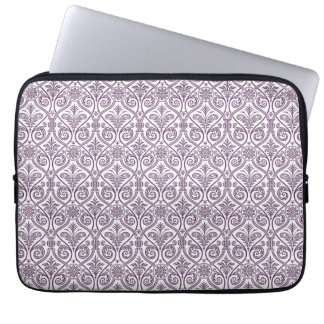 Purple Damaks Pattern Laptop Sleeve