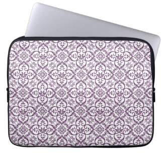 Purple Damaks Pattern Laptop Sleeve