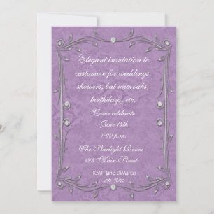 Purple Damask Elegance Invitation