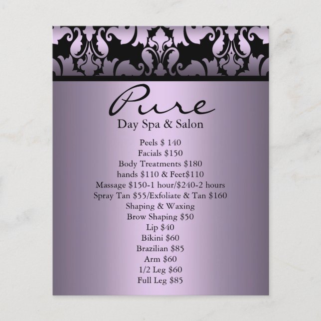 Purple Damask Flyer (Front)