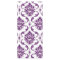 Purple Damask Monogram Wedding Menu Cards