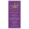 Purple Damask Monogram Wedding Menu Cards