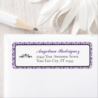 Purple Damask Pattern Graduation