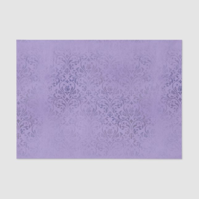 Purple Damask Tissue Paper (Front)