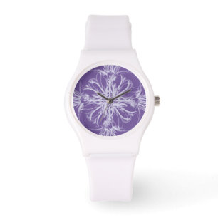 Purple Damask Vintage Floral Watch
