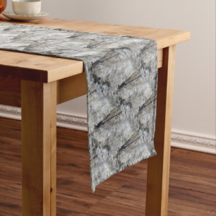 Purple Damselfly Nature Pattern Short Table Runner