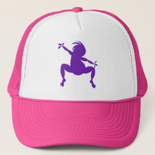 Purple Dancing Kokopelli Trucker Hat