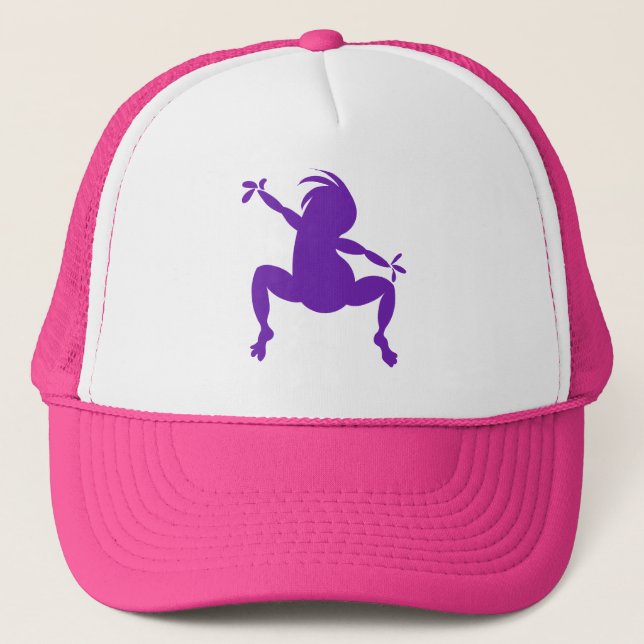 Purple Dancing Kokopelli Trucker Hat (Front)
