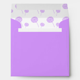 Purple Dandelion Pattern Envelope