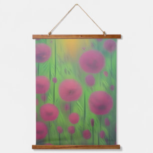 Purple Dandelions Hanging Tapestry