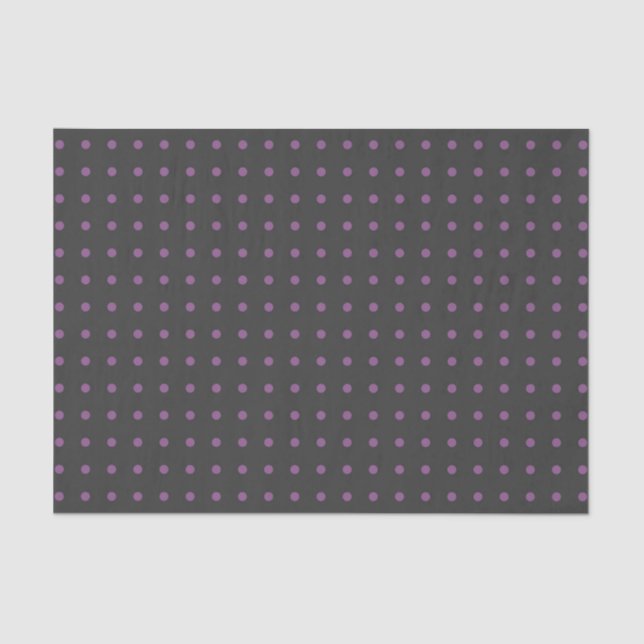 Purple & Dark Grey Polka Dot Tissue Paper (Front)