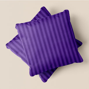 Purple & Dark Purple Stripes Cushion