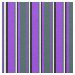 Purple, Dark Slate Grey, White & Black Coloured Fabric