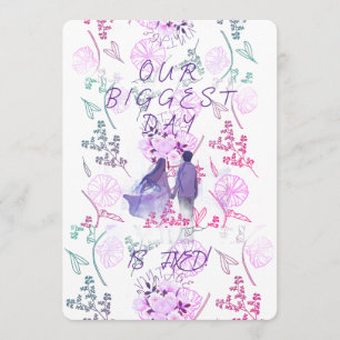 Purple date invitation