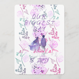 Purple date invitation