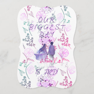 Purple date invitation