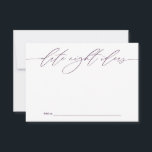 Purple Date Night Ideas Newlyweds Keepsake Card<br><div class="desc">These beautifully designed cards offer a unique way for wedding guests to share their favourite date night ideas with the bride and groom. Ideal for adding a personal touch to your special day, these cards ensure cherished keepsakes for the happy couple. Perfect for wedding receptions, bridal showers, and engagement parties....</div>