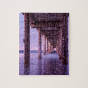 Purple Dawn At Scripps Pier Jigsaw Puzzle