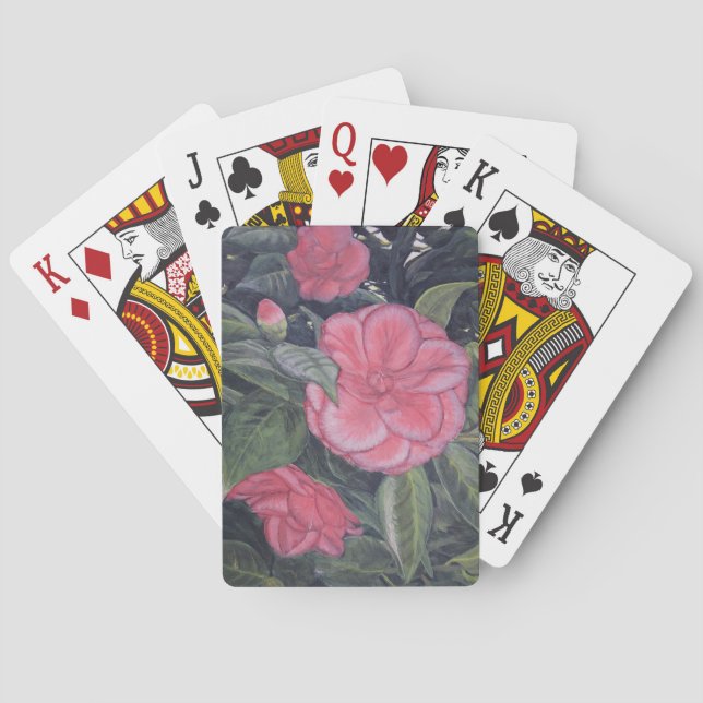 Purple Dawn Camellia Playing Cards (Back)