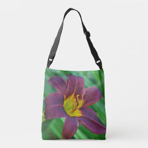Purple Daylily Crossbody Bag