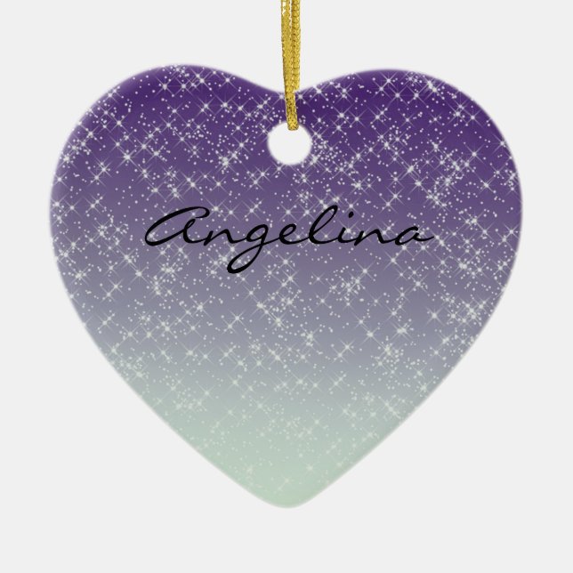 Purple Daze Ceramic Tree Decoration (Front)