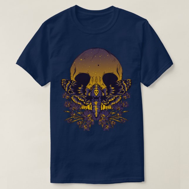 Purple Death Moth T-Shirt (Design Front)