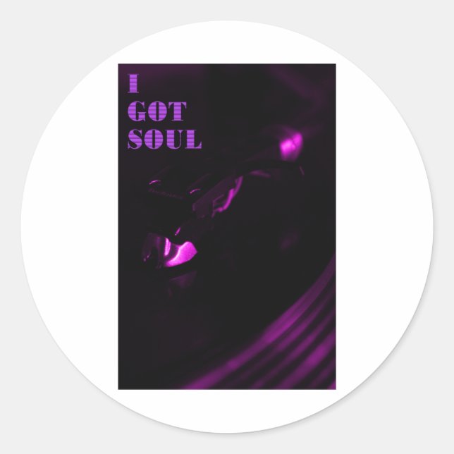 Purple Decks I Got Soul Text Sticker  (Front)