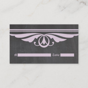Purple Deco Chalkboard Place Card